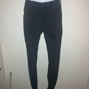 Refuge Distressed Black Denim Jeans